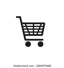 Shopping cart icon. Vector graphics