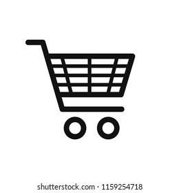 Shopping cart icon, vector illustration