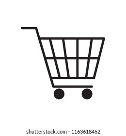 Shopping cart icon vector illustration. 