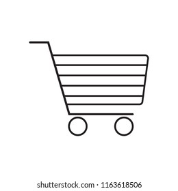 Shopping cart icon vector illustration. 