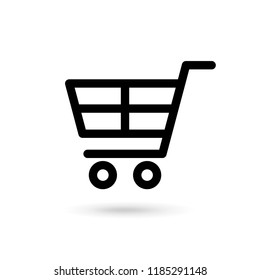 Shopping cart icon. Vector illustration.