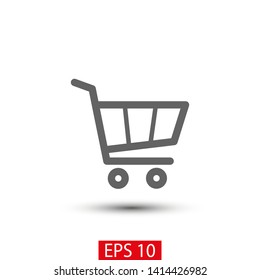 Shopping Cart Icon. Vector shopping cart Icon. Shopping cart illustration for web, mobile apps. Shopping cart trolley icon vector EPS 10