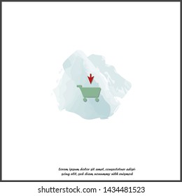 Shopping cart icon. Vector illustration cart on white isolated background. Layers grouped for easy editing illustration. For your design.