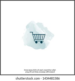 Shopping cart icon. Vector illustration cart on white isolated background.