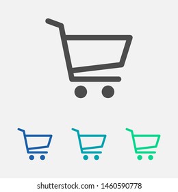 Shopping Cart Icon. Vector shopping cart Icon. Shopping cart illustration for web, mobile apps. Shopping cart trolley icon vector EPS 10
