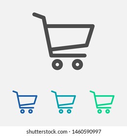 Shopping Cart Icon. Vector shopping cart Icon. Shopping cart illustration for web, mobile apps. 