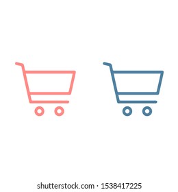 Shopping Cart Icon. Vector shopping cart Icon. Shopping cart illustration for web, mobile apps. Shopping cart trolley icon vector EPS 10