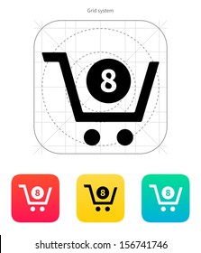 Shopping cart icon. Vector illustration.