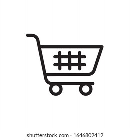 Shopping cart icon vector illustration