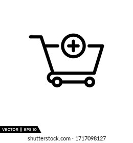 Shopping Cart Icon Vector Illustration Logo Template