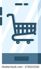 shopping cart icon vector illustration flat