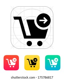 Shopping cart icon. Vector illustration.