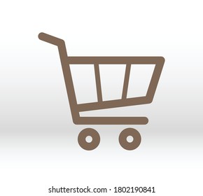 Icono del carro de la compra. Icono del carro de la compra de vectores. Ilustración de carrito de compras para aplicaciones web, móviles. Vector de icono del carro de la compra EPS 10