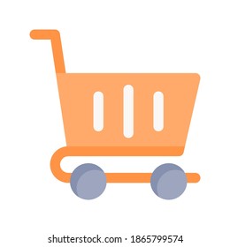 ilustración vectorial del icono del carro de la compra. diseño plano de icono del carro de la compra.