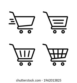 Shopping Cart Icon Vector. Shopping cart illustration for web, mobile apps. Shopping cart trolley icon vector. Trolley icon.