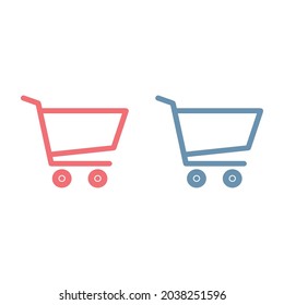 Shopping Cart Icon. Vector shopping cart icon. Shopping cart illustration for web, mobile app. Vector shopping cart trolley icon set on white background.
