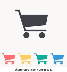 shopping cart icon , vector illustration