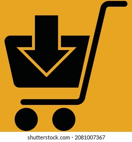 diseño de ilustración vectorial de icono de carro de compra