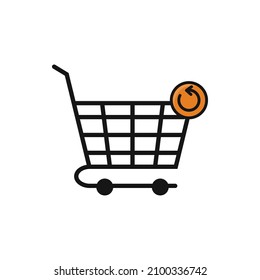 Shopping Cart Icon Vector Illustration. E commerce icons.