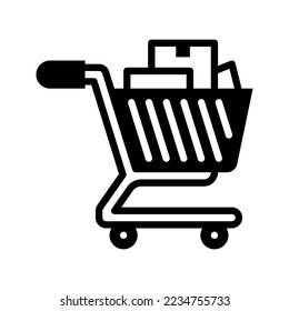 shopping cart icon vector illustration logo template isolated on white background