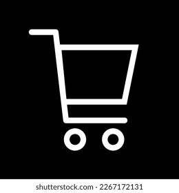 Ilustración vectorial de icono del carro de la compra.
