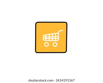 plantilla de ilustración vectorial de icono del carro de compras