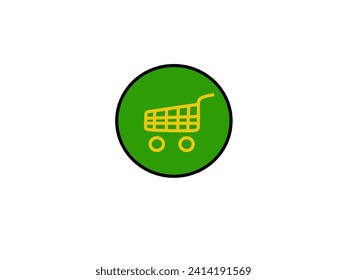 plantilla de ilustración vectorial de icono del carro de compras