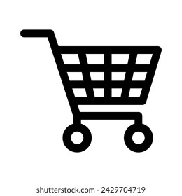 Shopping cart icon vector illustration on white background