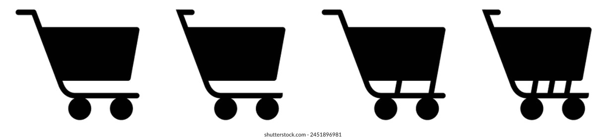 Shopping cart icon. Shopping cart vector illustration.