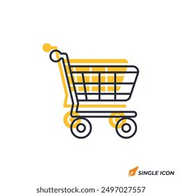 Shopping Cart icon vector illustration. Shopping Cart symbol isolated on white background