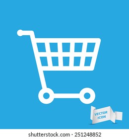 shopping cart icon - vector illustration