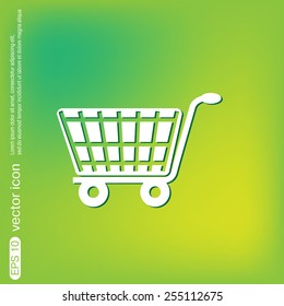 shopping cart icon. vector illustration. cart online store, Internet shop. basket shopping