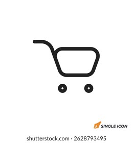 shopping cart icon vector illustration. shopping cart symbol isolated on white background