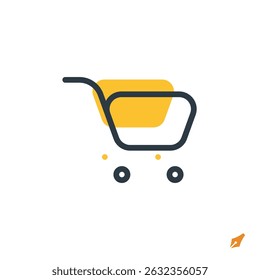 shopping cart icon vector illustration. shopping cart symbol isolated on white background