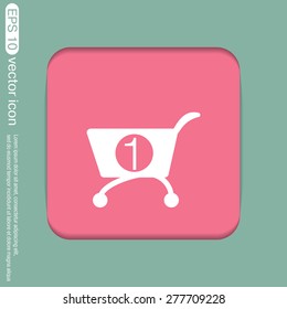 shopping cart icon. vector illustration. cart online store, Internet shop. basket shopping