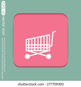 shopping cart icon. vector illustration. cart online store, Internet shop. basket shopping