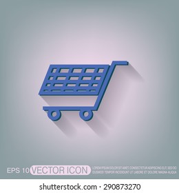 shopping cart icon. vector illustration. cart online store, Internet shop. basket shopping