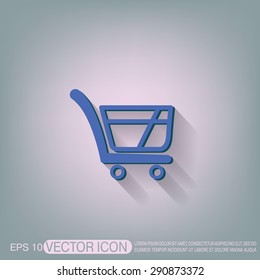 shopping cart icon. vector illustration. cart online store, Internet shop. basket shopping