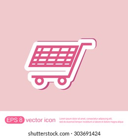 shopping cart icon. vector illustration. cart online store, Internet shop. basket shopping