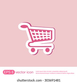 shopping cart icon. vector illustration. cart online store, Internet shop. basket shopping