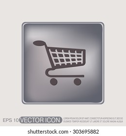 shopping cart icon. vector illustration. cart online store, Internet shop. basket shopping