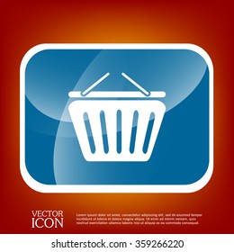 shopping cart icon. vector illustration. cart online store, Internet shop. basket shopping