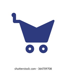 shopping cart icon, vector illustration. Flat design  
