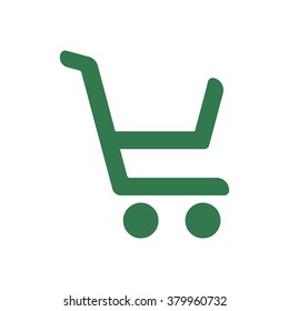 shopping cart icon, vector illustration. Flat design style