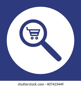 shopping cart  icon, vector illustration. Flat design style