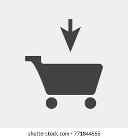  shopping cart icon. Vector illustration cart