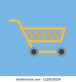 Shopping cart  icon. Vector image. Fully editable image.