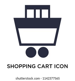 Shopping cart icon vector isolated on white background for your web and mobile app design, Shopping cart logo concept
