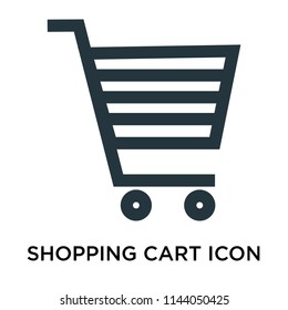 Shopping cart icon vector isolated on white background for your web and mobile app design, Shopping cart logo concept