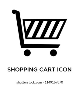 Shopping cart icon vector isolated on white background for your web and mobile app design, Shopping cart logo concept